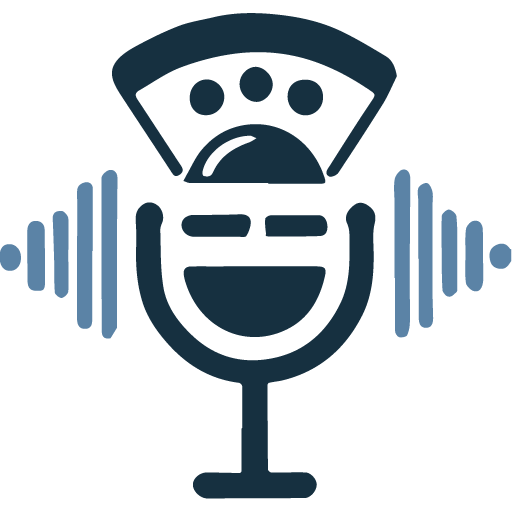 a logo of a microphone